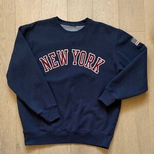 EUC brandy melville erica oversized sweatshirt "new york" navy one size